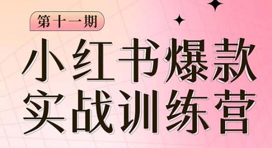 《小红书博主爆款实操营》第11期，从0-1打造赚钱IP