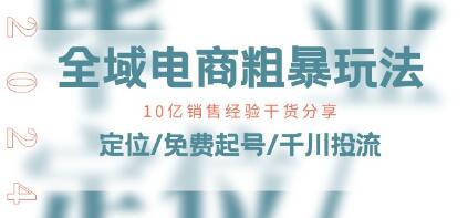 《全域电商粗暴玩法课》10亿销售经验干货分享