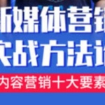 新媒体营销实战方法论培训课程视频