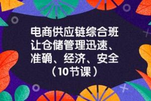 《电商供应链综合班》让仓储管理迅速、准确、经济、安全