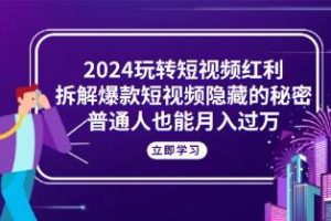 玩转短视频红利《解爆款短视频隐藏的秘密》普通人也能月入过万