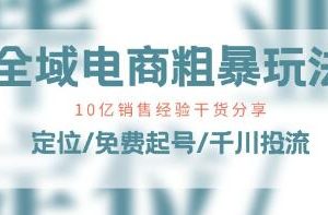 《全域电商粗暴玩法课》10亿销售经验干货分享